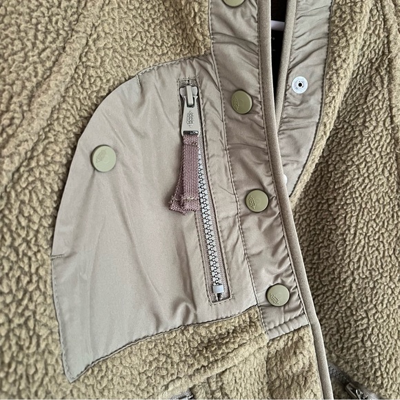 NWT FP Movement Free People Hit The Slopes Fleece Jacket Army Green XS - Picture 10 of 12